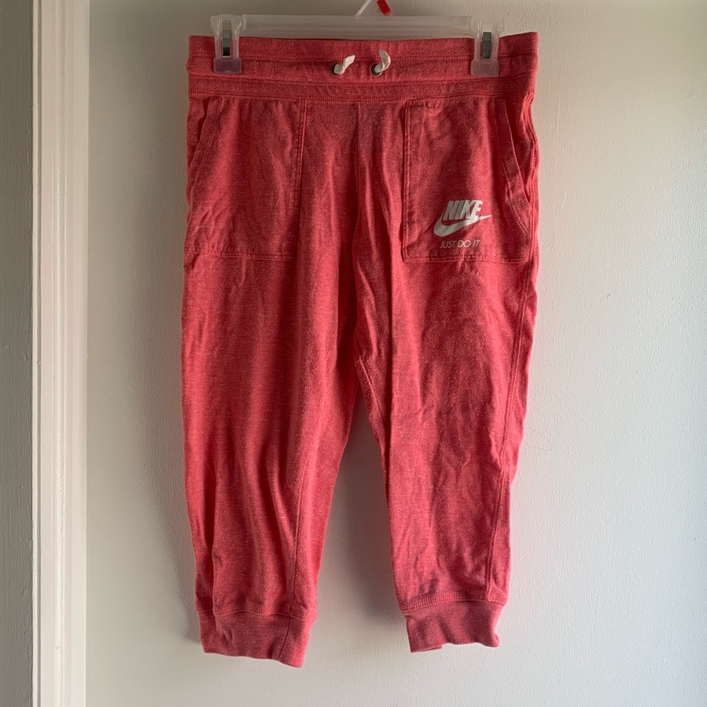 Coral pink Nike Capris